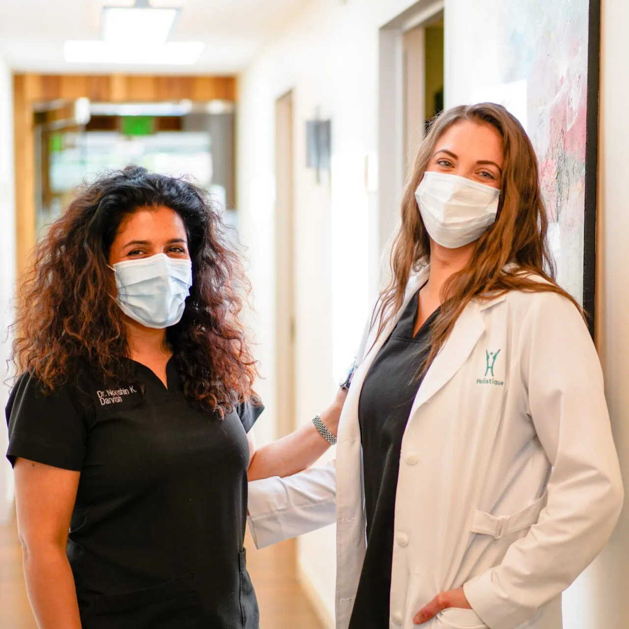 Dr. Darvish and Dr. Marian at Holistique clinic discussing naturopathic hormone balancing on Instagram Live