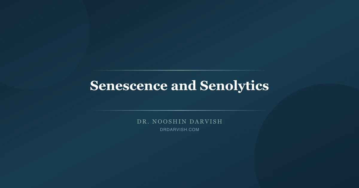 Senescent cells and senolytic agents used in anti-aging and regenerative medicine research