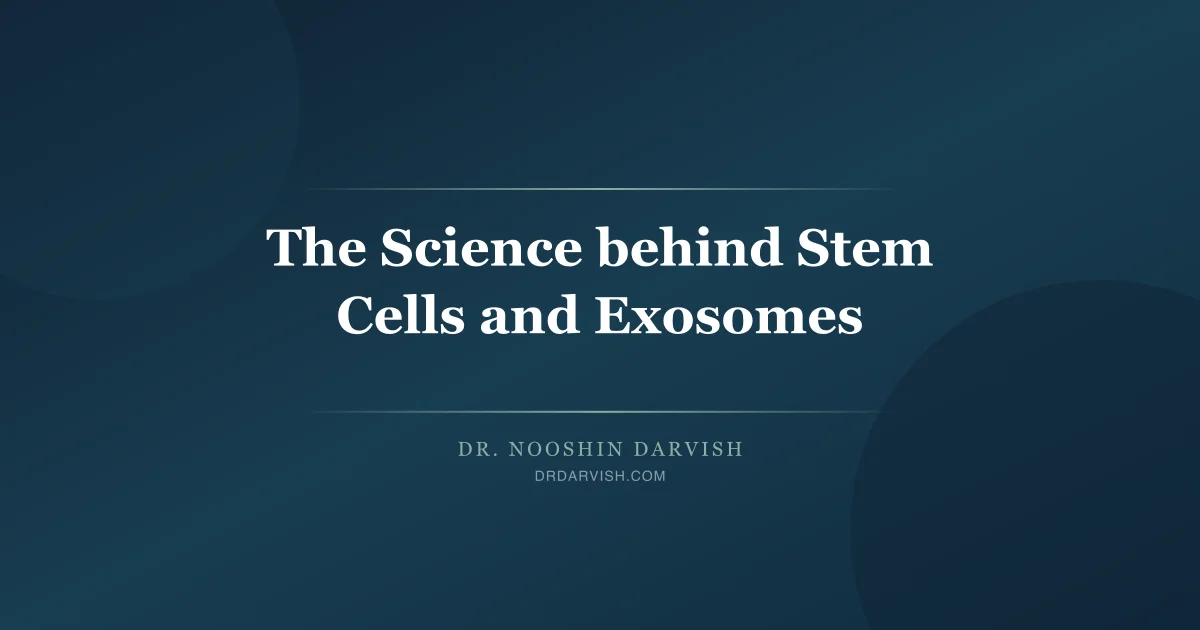 Dr. Peyman Taeidi-Aryan and Dr. Darvish discussing stem cell and exosome science in regenerative medicine